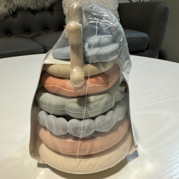 Moonkie Stacks of Circles Soft Teething Toy | Educational Learning Baby Toy - Picture 6 of 6